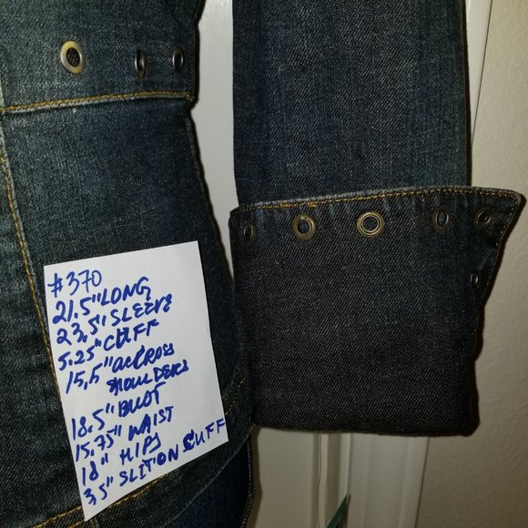 #370 NWT Classique Entier Grommet Denim Jacket SP - Picture 3 of 9